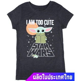 เสื้อยืดแขนสั้นเสื้อยืดโอเวอร์ไซส์ราคาถูกผู้ชายและผู้หญิง Star Wars Girls Shirt The Mandalorian Baby Yoda Too Cute T-Sh