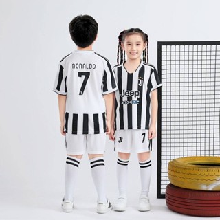 เสื้อกีฬาแขนสั้น ลายทีมชาติฟุตบอล Juventus Jersey Ronaldo ทรงหลวม สําหรับเด็กผู้ชาย และผู้หญิง