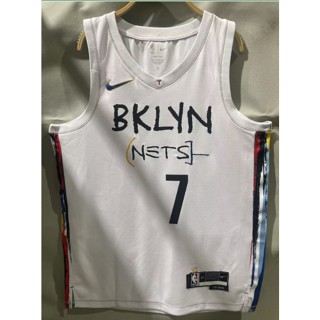 เสื้อกีฬาบาสเก็ตบอลแขนสั้น ลายทีม nba Brooklyn Nets No.7 Durant สีขาว 2023