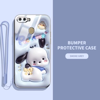 เคส OPPO A7 A5S A12 A11K น่ารัก 3D สามมิติ สัตว์และพืช หรูหรา สี่เหลี่ยม ชุบไฟฟ้า เคสป้องกันกล้อง