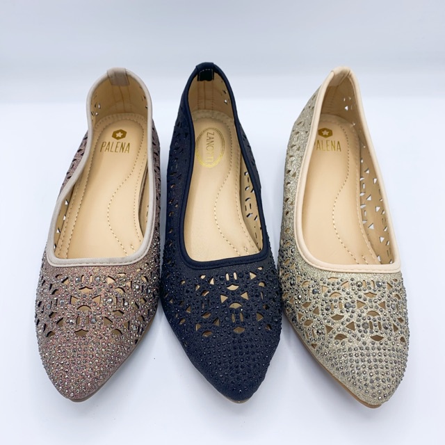 TOP🐼COD Zanotti/palena รองเท้าคัชชูผู้หญิงไซส์ใหญ่ 41-43 สีดำ/ทอง/ชมพู สินค้าพร้อมส่ง!