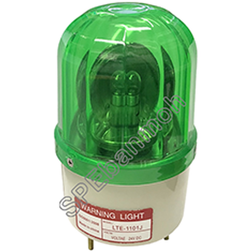 LTE-1101J-04 ไฟหมุน (Rotary light) 4" แบบมีเสียง+ไฟหมุน (Rotate+Sound) 220V สีเขียว