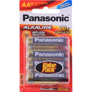 ถ่าน Panasonic อัลคาไลน์ Alkaline AA 8 ก้อน ถ่าน