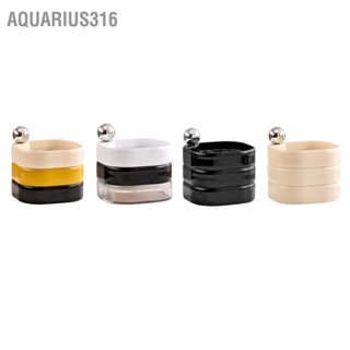 Aquarius316 กล่องพลาสติก หมุนได้ หลายชั้น ป้องกันออกซิเดชั่น สําหรับเก็บเครื่องประดับ สร้อยข้อมือ ต่างหู เดินทาง