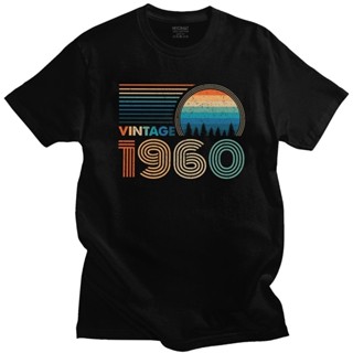 ใหม่ เสื้อยืดคอกลม แขนสั้น ผ้าฝ้าย 100% ลาย 1960 ของขวัญวันเกิด สไตล์วินเทจ คลาสสิก เหมาะกับฤดูร้อน สําหรับผู้ชาย 60sS-5