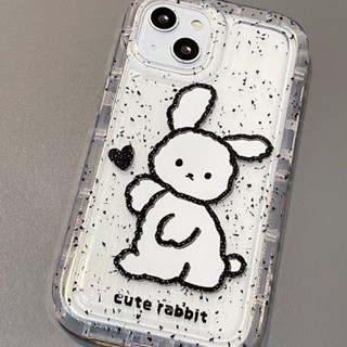 Splash-Ink Rabbit Phone Case For Iphone 14/13promax Phone Case 12/11pro Transparent XR/Xs Drop-Resistant 7/8Plus Soft case