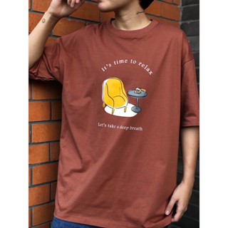 เสื้อยืด Freesize ลาย time to relaxS-5XL