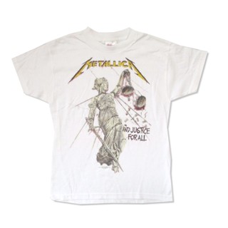 [S-5XL] เสื้อยืด พิมพ์ลายโลโก้ Metallica And Justice สําหรับผู้ชาย