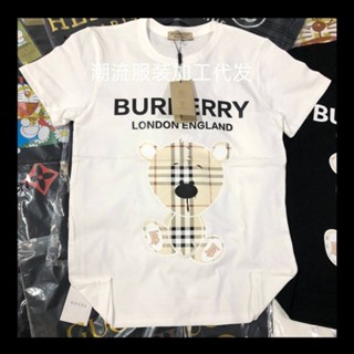 [Official]HH [รับประกันแท้] BURBERRY หมีเสื้อยืดลายการ์ตูนผู้หญิง21ฤดูร้อนสไตล์ใหม่ เสื้อยืดคอกลม