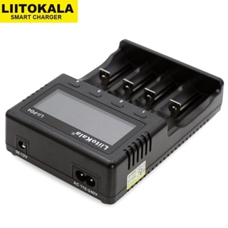 เครื่องชาร์จถ่าน LiitoKala Lii-PD4 1.2 มีสายพาวเวอร์พร้อม ชาร์จได้ 4 ก้อน รองรับ 26650，21700，20700, 18650, 18490, 18350