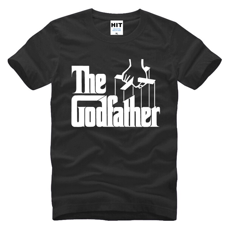 เสื้อยืดแขนสั้นลําลอง ผ้าฝ้าย พิมพ์ลายตัวอักษร The Godfather แฟชั่นสําหรับผู้ชาย