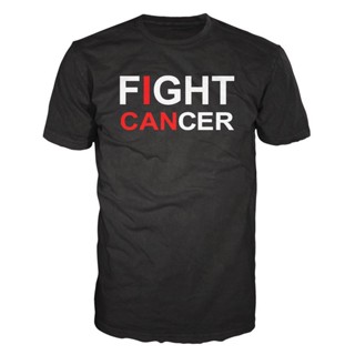 [S-5XL] เสื้อยืดคอกลม ราคาต่ำสุด!! เสื้อยืดผ้าฝ้าย พิมพ์ลาย Fight Cancer I Can Race For Life Charity Research Fathers