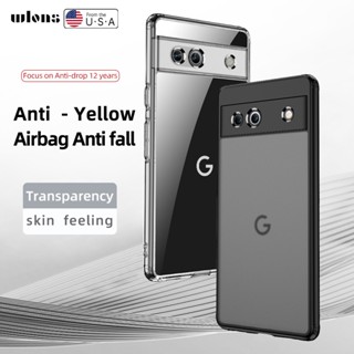 สําหรับ Google Pixel 7A เคส ELVEV ป้องกันการชนกัน ถุงลมนิรภัย PC TPU ใส เคลือบด้าน ป้องกันลายนิ้วมือ ฝาหลัง