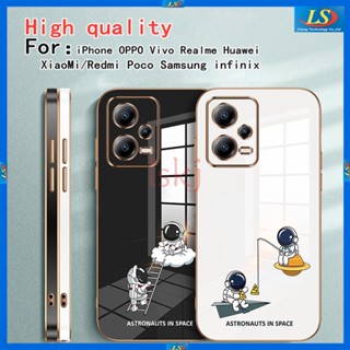 เคส Poco X5 5G เคส Poco X5 Pro 5G X3 Pro X3 NFC C40 M4 Pro 4G M3 เคส Poco M3 Pro 5G เคสโทรศัพท์มือถือ ซิลิโคน ลายนักบินอวกาศ Nasa สําหรับ XQC