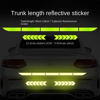 Reflective Car Sticker Pieces Night Anti-Collision Car Sticker Decoration Rear Anti-Collision Artifact Night Warning Sign Glow Sticker iUIv