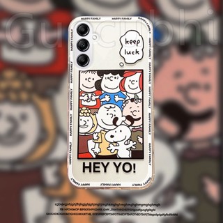 เคสโทรศัพท์ซิลิโคน ใส แบบนิ่ม ลายการ์ตูน Snoopy Family น่ารัก สําหรับ Samsung Galaxy A34 A54 5G A14 2023 A54 5G