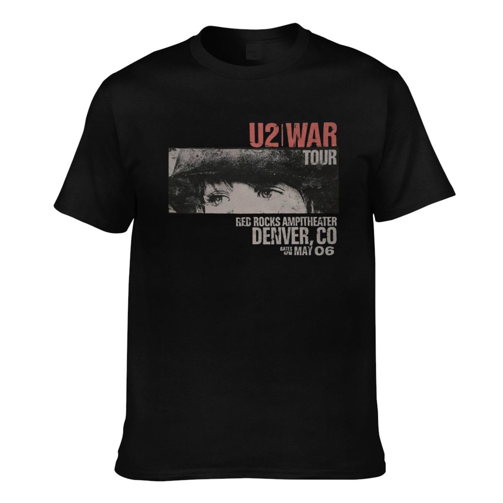 คุณภาพระดับพรีเมียม U2 War Tour Red Rocks U2 Tour Cotton Gildan เสื้อยืด