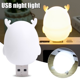 โคมไฟซิลิโคน LED รูปกวาง ชาร์จ USB สําหรับตกแต่งห้องนอนเด็ก