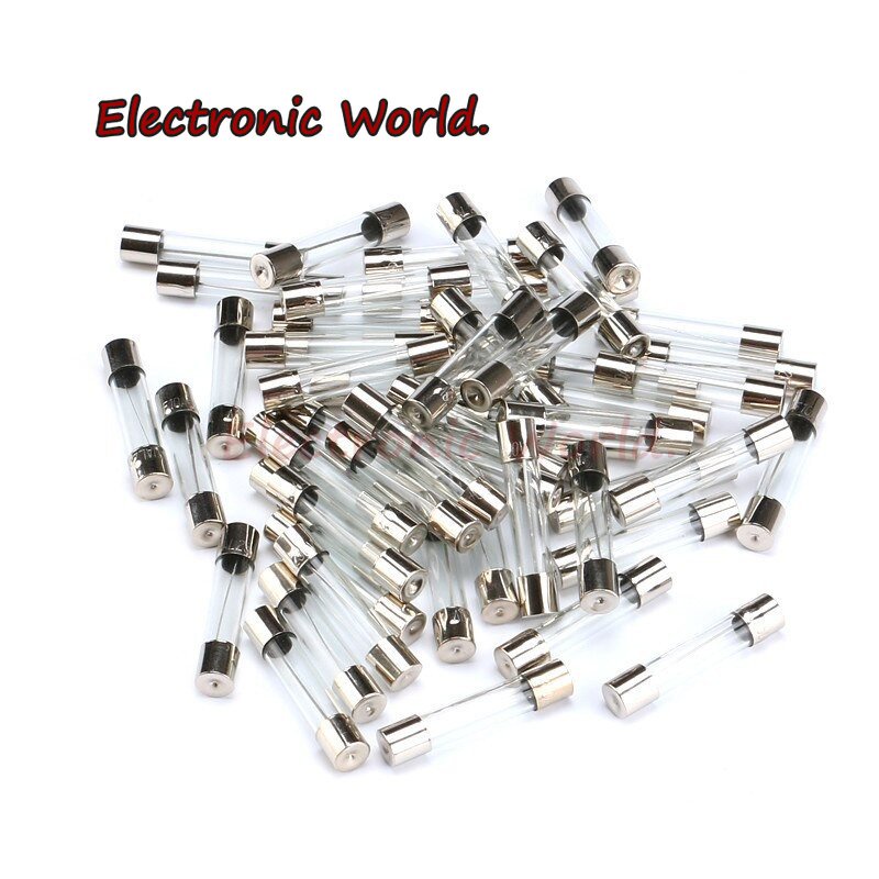 100PCS 5 * 20 มม.แก้ว Quick Blow FUSE 5x20 Fast Blow ประกันหลอด 250V 0.1A 0.2A 0.25A 0.3A 0.4A 0.5A 0.75A 1A 1.5A 2A 2.5A 3A 4A 5A 6A 7A 8A 8A