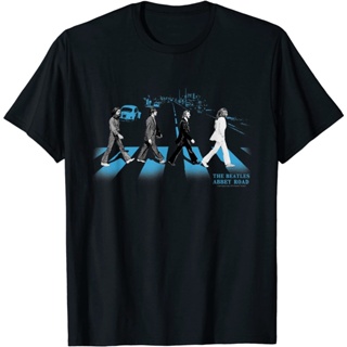 เสื้อยืดแขนสั้นThe Beatles Abbey Road street blues T-Shirt For AdultS-5XL