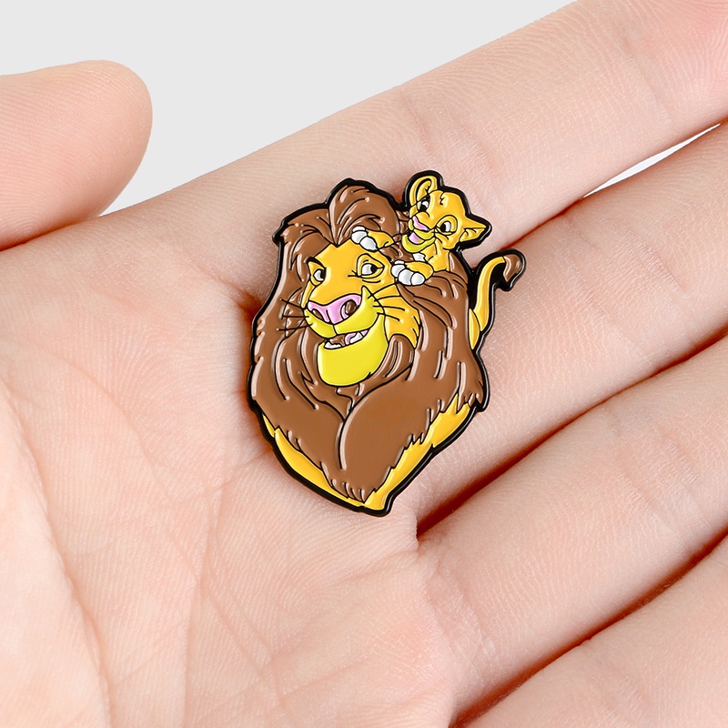 Animal Lion Enamel Pins Cartoon Animation Fierce Lion King Lapel Brooches Badge Jewelry Accessories Gift for Kid ราคา ถูกที่สุด ดีลบีเคเค แกลเลอรีภาพที่ 6