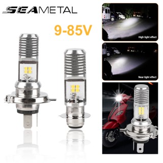 SEAMETAL Motorcycle LED Headlight Dual-color Bulb H4 P15D LED Spotlight 9-85V Universal White Yellow Autocycle Head Lamp