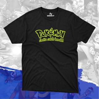 เสื้อยืดแขนสั้นPokemon - ต้องจับเสื้อ Em ทั้งหมด /PIS-5XL