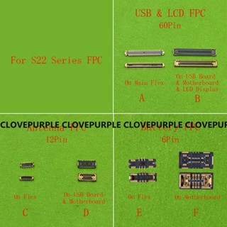 เสาอากาศเชื่อมต่อแบตเตอรี่ FPC หน้าจอ LCD ชาร์จ USB สําหรับ Samsung S22 Ultra Plus 5G S22U S908 S906 S901 B U 1 ชิ้น