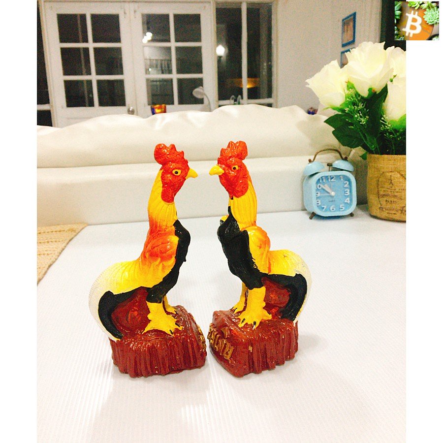 Bitcoin ไก่ชน 1 คู่ (20 ซม.)