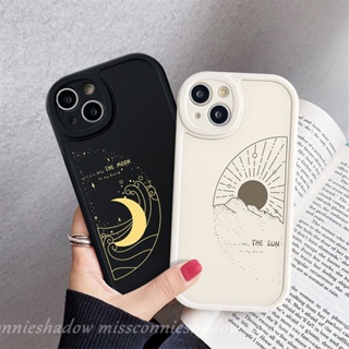 เคส Tpu นิ่ม คู่รัก Infinix Hot 9 11 10 Play 10s 11s 10T Smart 5 6 Note 8 Hot 10 Lite ที่เรียบง่าย ดวงอาทิตย์ ดวงจันทร์ คนรัก กันกระแทก นุ่ม Tpu เคสด้านหลัง