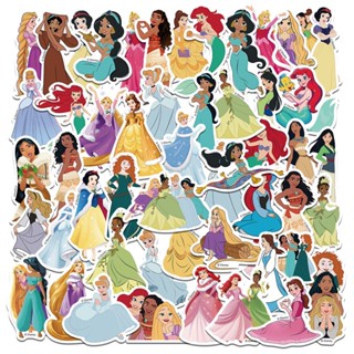 ❉ สติกเกอร์ Disney Princess Series 01 คละแบบ ❉ สติกเกอร์แฟชั่น กันน้ํา DIY 50 ชิ้น/เซต