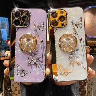 [พร้อมส่ง] เคสโทรศัพท์มือถือ ลายผีเสื้อ พร้อมขาตั้ง สําหรับ iPhone 14 13 12 11 Pro Max