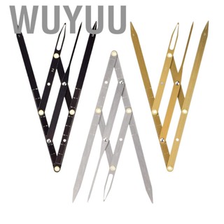 Wuyuu Eyebrow Golden Ratio Caliper Precise Location Foldable Stainless Steel Measuring Tool