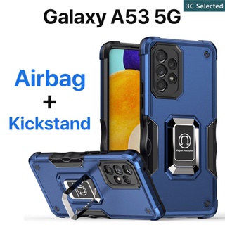 เคส Samsung Galaxy A53 5G Case ป้องกันการตกหล่น ขาตั้งในตัว ปกป้องหน้าจอ ถุงลมนิรภัย กันกระแทก ป้องกันลายนิ้วมือ ปกป้องกล้อง กันลื่น