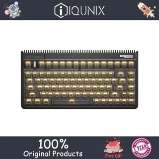 Iqunix OG80 Black Knight คีย์บอร์ดเกมมิ่งไร้สาย ปลั๊กเสียบร้อน