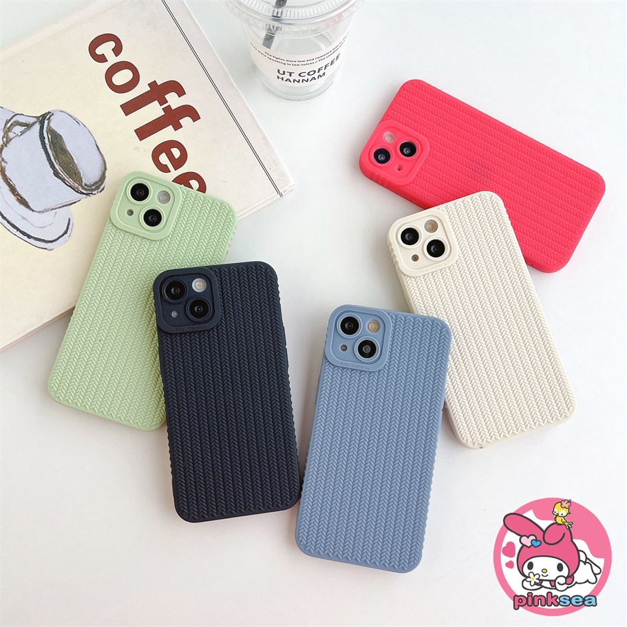 เคสโทรศัพท์มือถือซิลิโคน TPU แบบนิ่ม สีพื้น สําหรับ iPhone 14 13 12 Pro Max