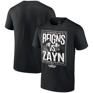 เสื้อยืดลําลอง แขนสั้น พิมพ์ลาย Charcoal Roman Reigns Head Of The Desk สีดํา สไตล์โรมัน สําหรับผู้ชาย 2023 Sami Zayn