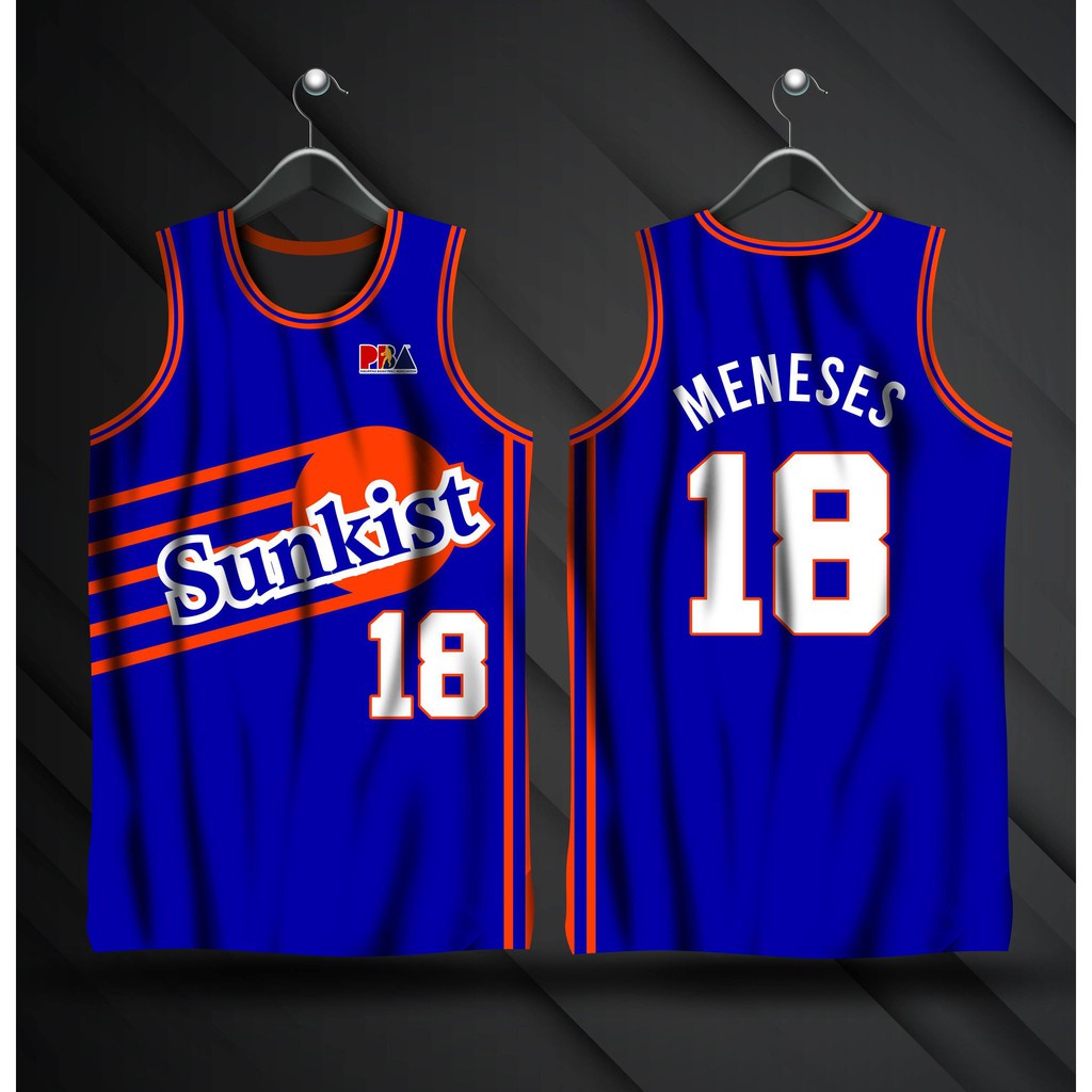 Pba RETRO JERSEY SUNKIST VERGEL MENEESESESES #18 Basketball JERSEY การระเหิดที ่ สมบูรณ ์ แบบ