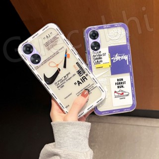 ใหม่ พร้อมส่ง เคสโทรศัพท์มือถือ ซิลิโคนนิ่ม ใส ลายสัญลักษณ์ Fahion Air Max สําหรับ OPPO A58 4G A584G 2023