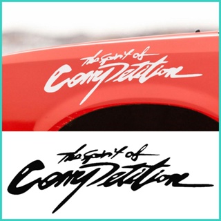 [The Spirit of Competition] สติกเกอร์ตัวอักษร มีกาวในตัว สําหรับตกแต่งรถยนต์ 2 ชิ้น