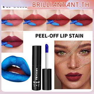 Peel-Off Lip Stain Velvet Matte Lip Tinted Tear-Off ลิปสติก Lip Glaze Velvet Matte ลิปสติก Bri