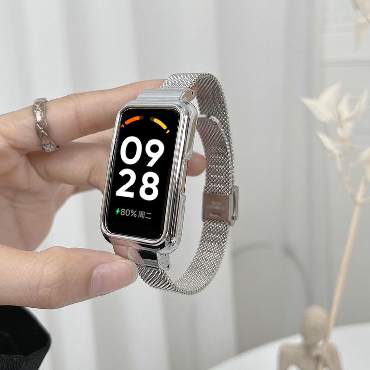 สายรัดข้อมือ หัวเข็มขัดมิลาน แบบเปลี่ยน สําหรับ Xiaomi Mi Band 8 Active Xiaomi Redmi Band 2 Redmi Band2