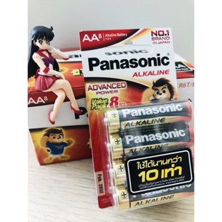 ถ่านอัลคาไลน์ ถูกที่สุด  AA 8ก้อน LR6T/8B  Panasonic ของแท้ 1000% พบไม่แท้ยินดีคืนเงิน100 เท่า ถ่าน