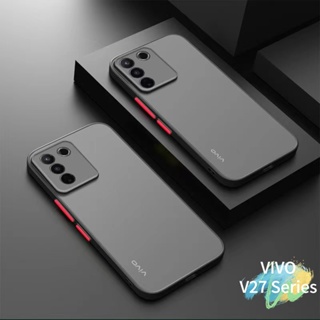 เคสโทรศัพท์ซิลิโคน ใส แบบนิ่ม ผิวด้าน กันกระแทก ป้องกันกล้อง สําหรับ VIVO V27E 5G V27 E V27 Pro V27Pro