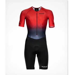 ชุดบอดี้สูท จั๊มสูท ไตรกีฬา ลายทีม HUUB Lycra Aero สําหรับผู้ชาย