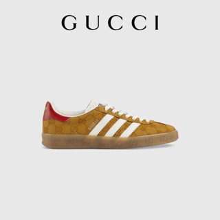 [สไตล์ใหม่] Gucci Gucci adidas x Gucci Joint Series รองเท้าผ้าใบ Gazelle สําหรับผู้หญิง