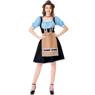 ชุดเดรสคอสเพลย์ เทศกาลฮาโลวีน เทศกาล Oktoberfest Alps Bavarian Wench สไตล์วินเทจ สําหรับผู้หญิง