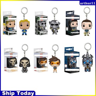 พวงกุญแจ จี้ฟิกเกอร์การ์ตูนอนิเมะ Arthur Funko Pop World Of Warcraft Lich King น่ารัก