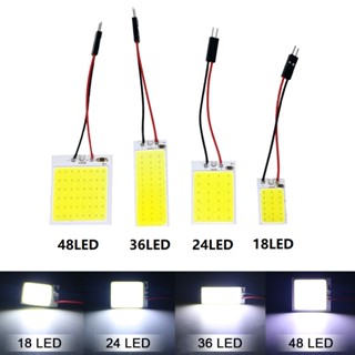 หลอดไฟ Led T10 W5w Cob 24SMD 36SMD 48SMD BA9S 12V สีขาว สําหรับติดป้ายทะเบียนรถยนต์