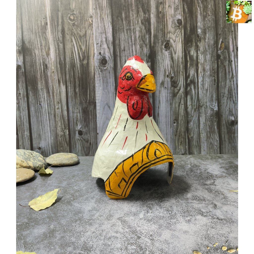 Bitcoin หัวโขน เปเปอร์มาเช่ ไก่ฟ้า แม่ไก่